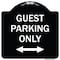 Signmission Guest Parking W/ Bidirectional Arrow Heavy-Gauge Aluminum Sign, 18" x 18", BW-1818-23930 A-DES-BW-1818-23930 - alternate 1